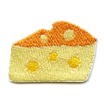 Small Cheese With Holes Embroidered Iron On Patch 