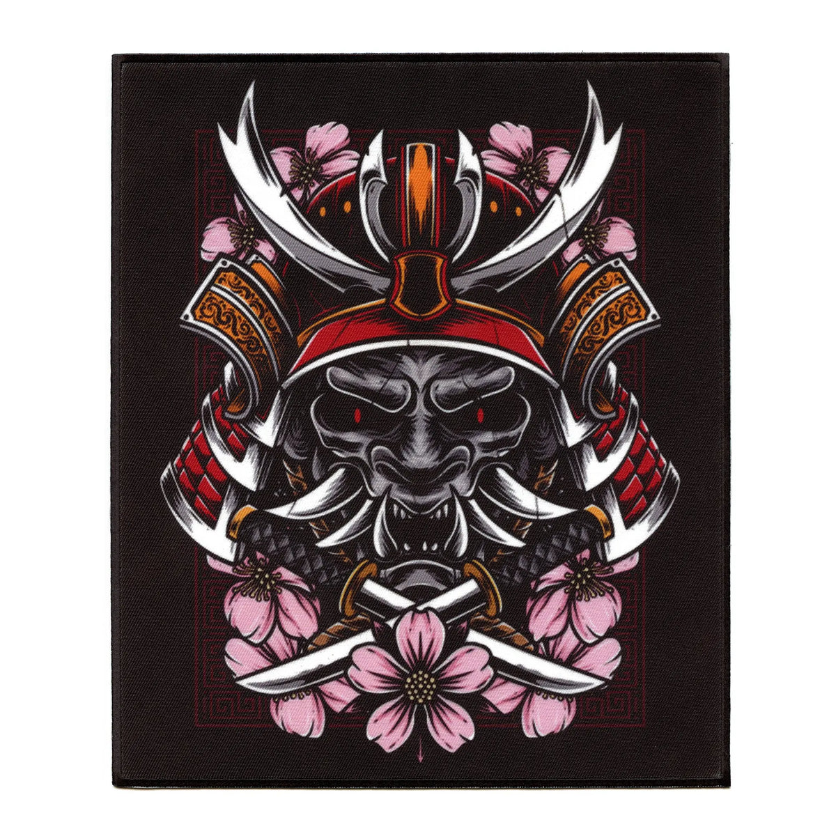 Cherry Blossom Demon Samurai Patch Back FotoPatch XL Embroidered Iron ...