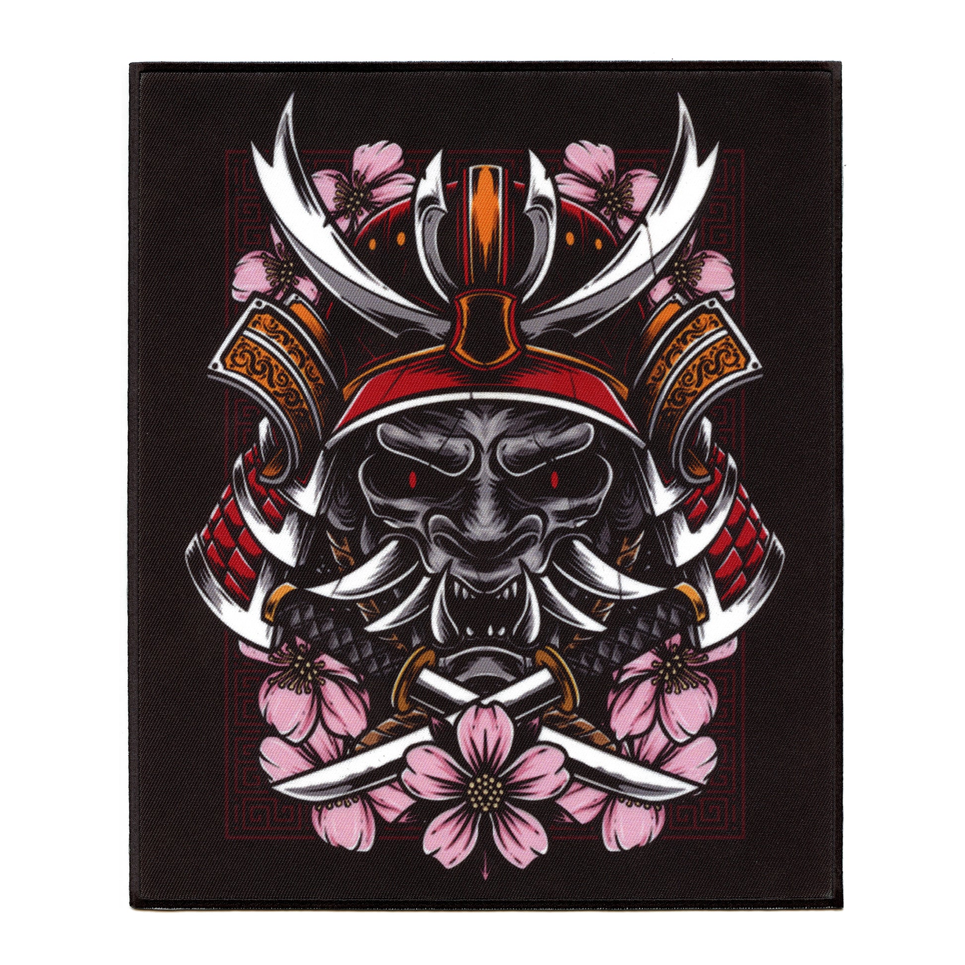 Japanese Demon Oni Embroidered Iron-on / Velcro Sleeve Patch 4