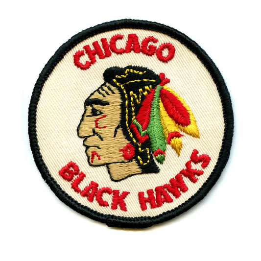 Very Rare Chicago Blackhawks NHL Hockey Vintage Round Team Logo Patch 