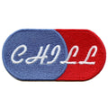 Chill Pill Embroidered Iron On Patch