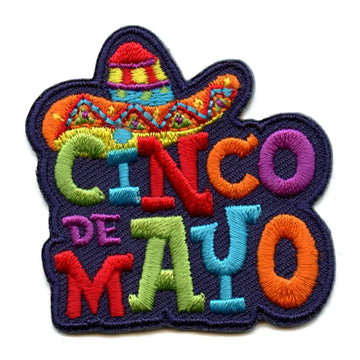 Cinco De Mayo Patch Colorful Fiesta Holiday Embroidered Iron On