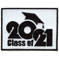 Class Of 2021 Script with Graduation Cap Embroidered Iron On Patch