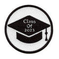Class Of 2023 Patch Script In Graduation Cap Round Embroidered Iron On