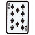 Ten Of Clubs Card FotoPatch Game Deck Embroidered Iron On 