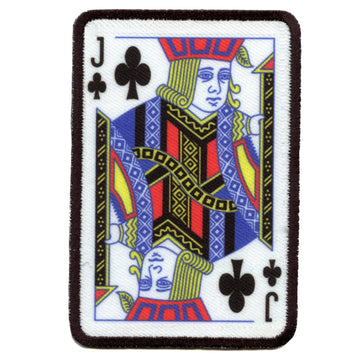 Jack Of Clubs Card FotoPatch Game Deck Embroidered Iron On 