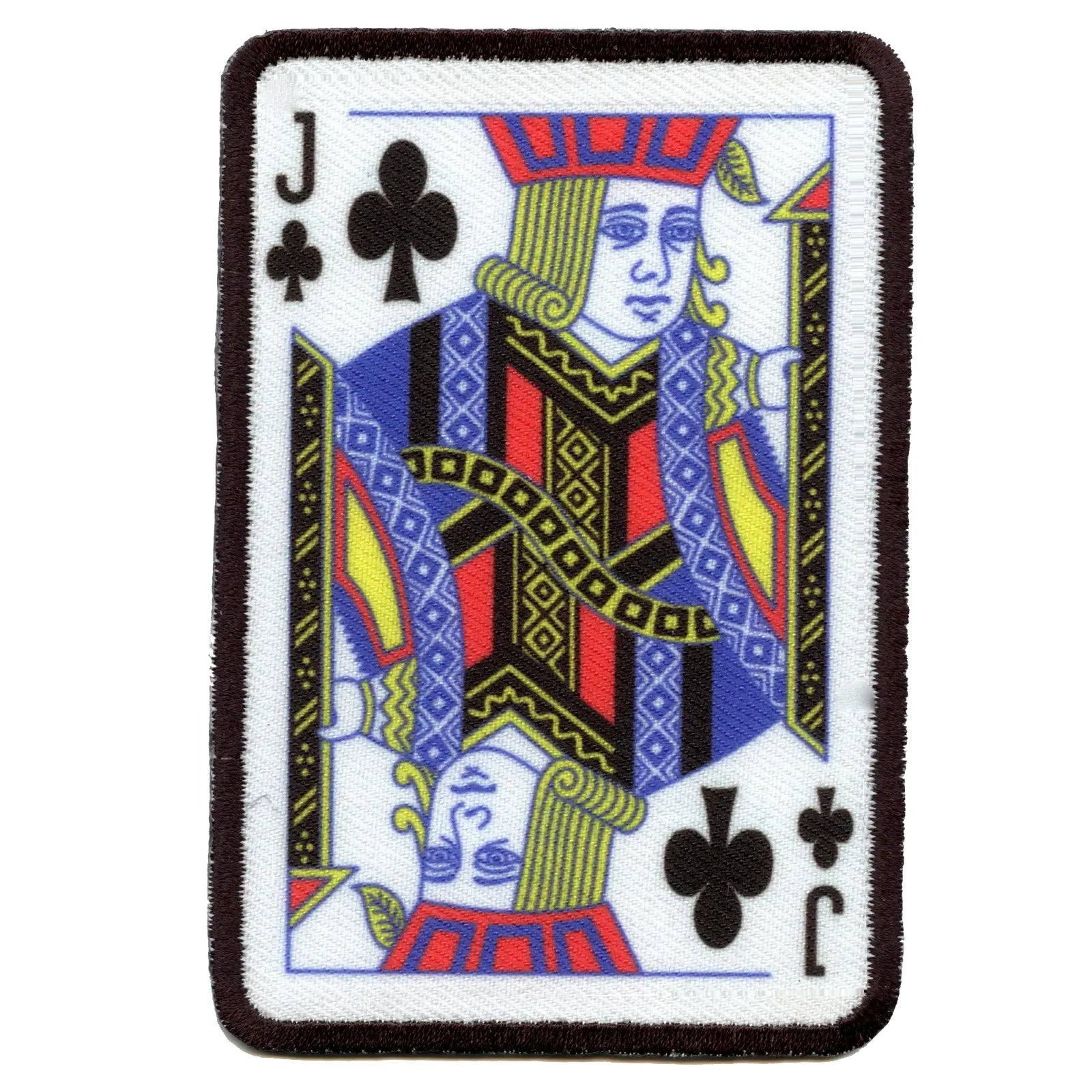 Jack Of Clubs Card FotoPatch Game Deck Embroidered Iron On 