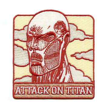 Attack On Titan Colossal Portrait Patch Red Titan Face Embroidered Iron On