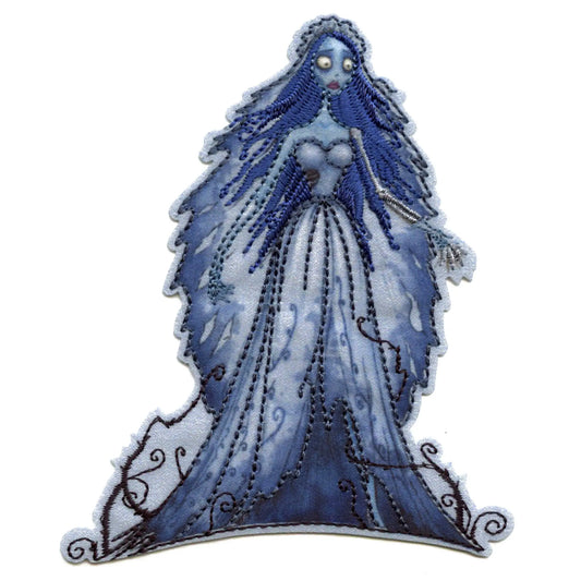 Corpse Bride Emily Wedding Dress Patch Tim Burton Cartoon Embroidered Iron On