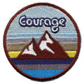 Courage Mountain Scene Patch Nature Badge Embroidered Iron On