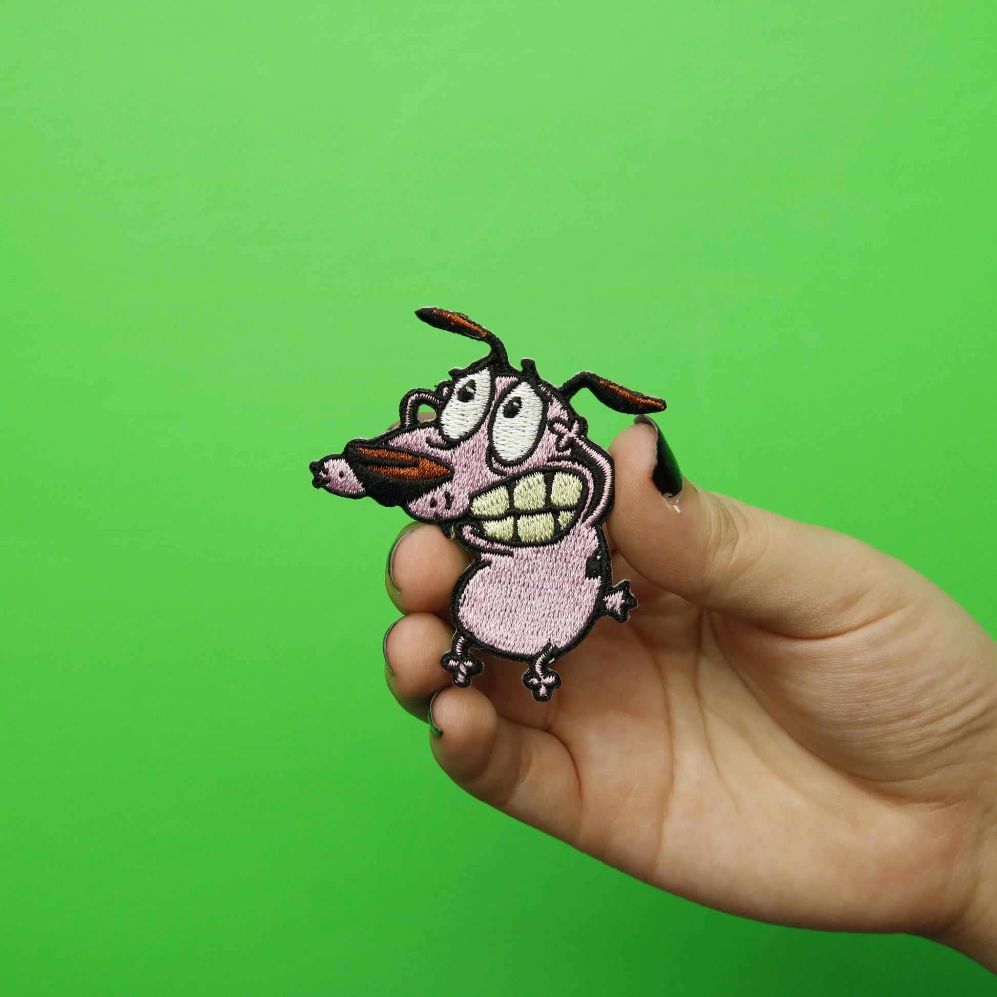 Courage the Cowardly Dog Embroidered Iron On Patch 