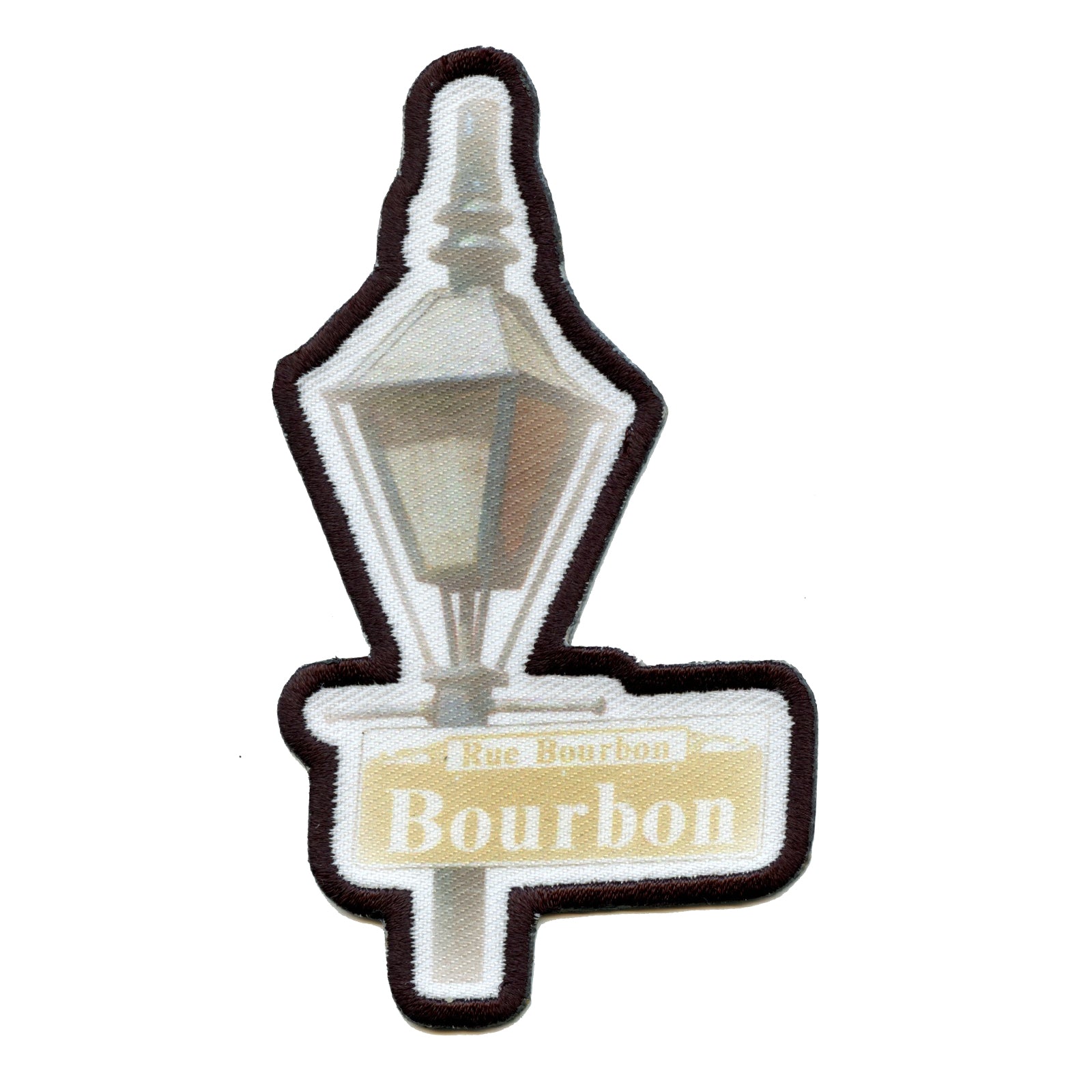 New Orleans City Bourbon Street Light Post Embroidered Iron On Patch 
