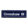 Crenshaw Bl Patch LA Street Sign Embroidered Iron On