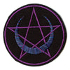 Crescent Moon Patch Pentacle EXCLUSIVE Embroidered Iron On 
