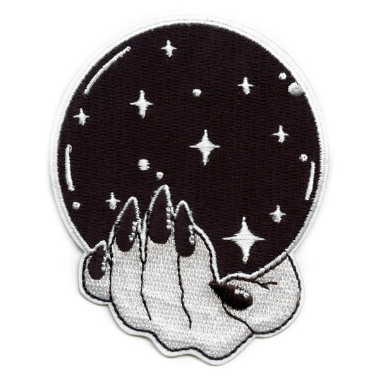 Crystal Ball Patch Dark Witch Embroidered Iron On 