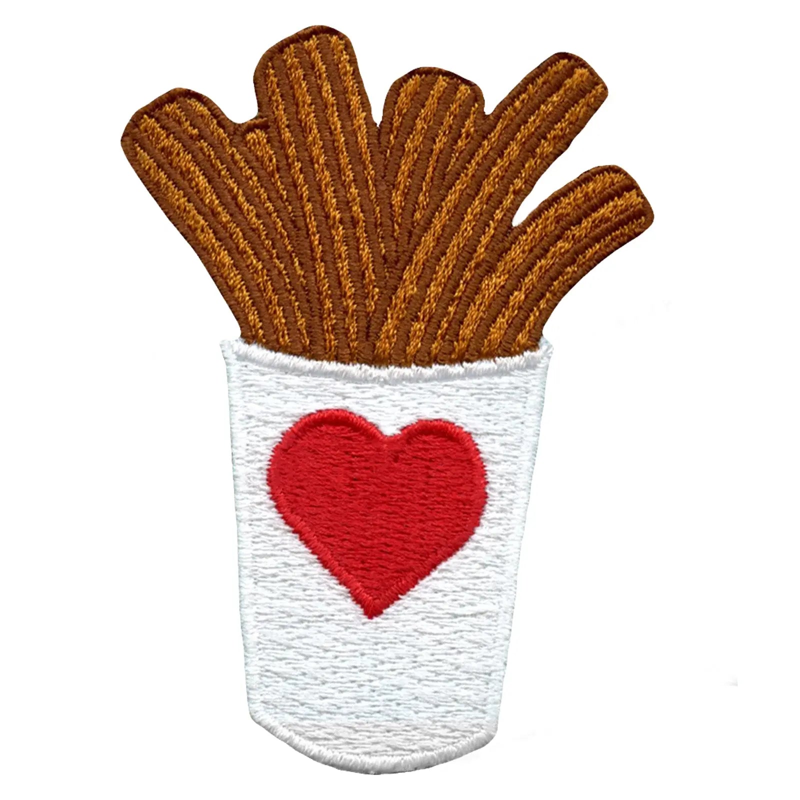 Churros In A Cup Embroidered Iron On Patch 