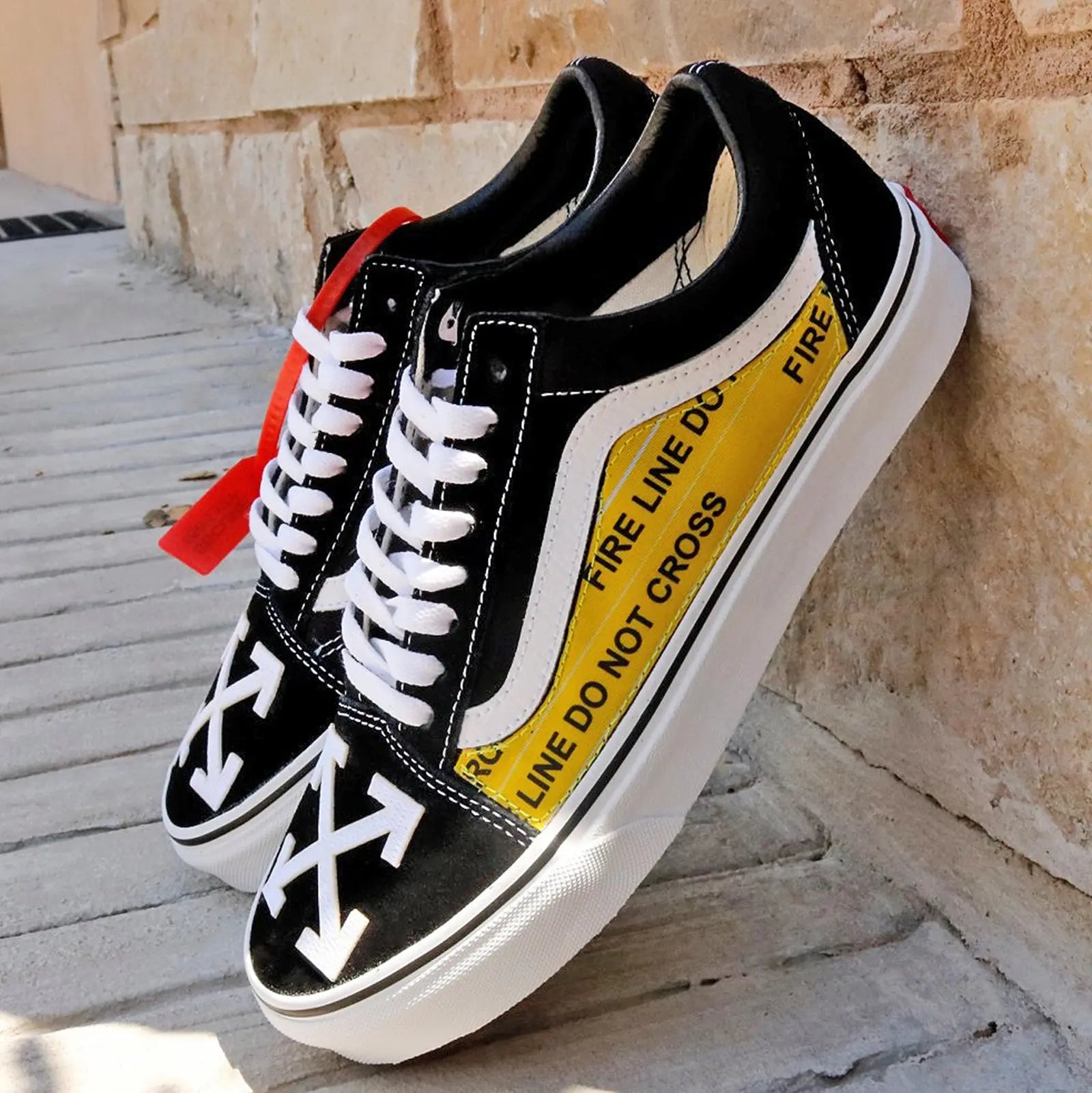 Vans Old x OFF Custom Handmade Shoes By Collection