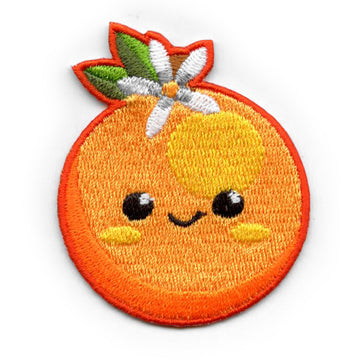 Kawaii Baby Orange Fruit Patch Happy Cute Food Embroidered Iron On
