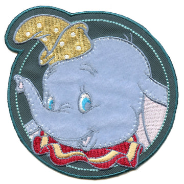 Disney Dumbo In A Circle Embroidered Applique Iron On Patch 