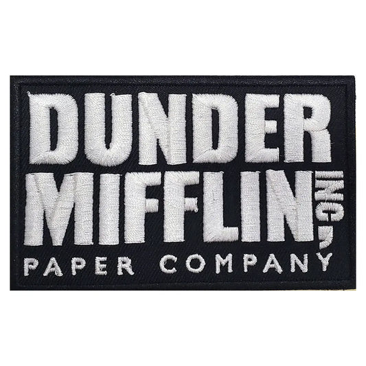 NBC The Office Dunder Mifflin Paper Company Box Logo Embroidered Iron on Patch 