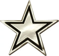 Dallas Cowboys Premium Solid Metal Star with Outline Car Auto Emblem 