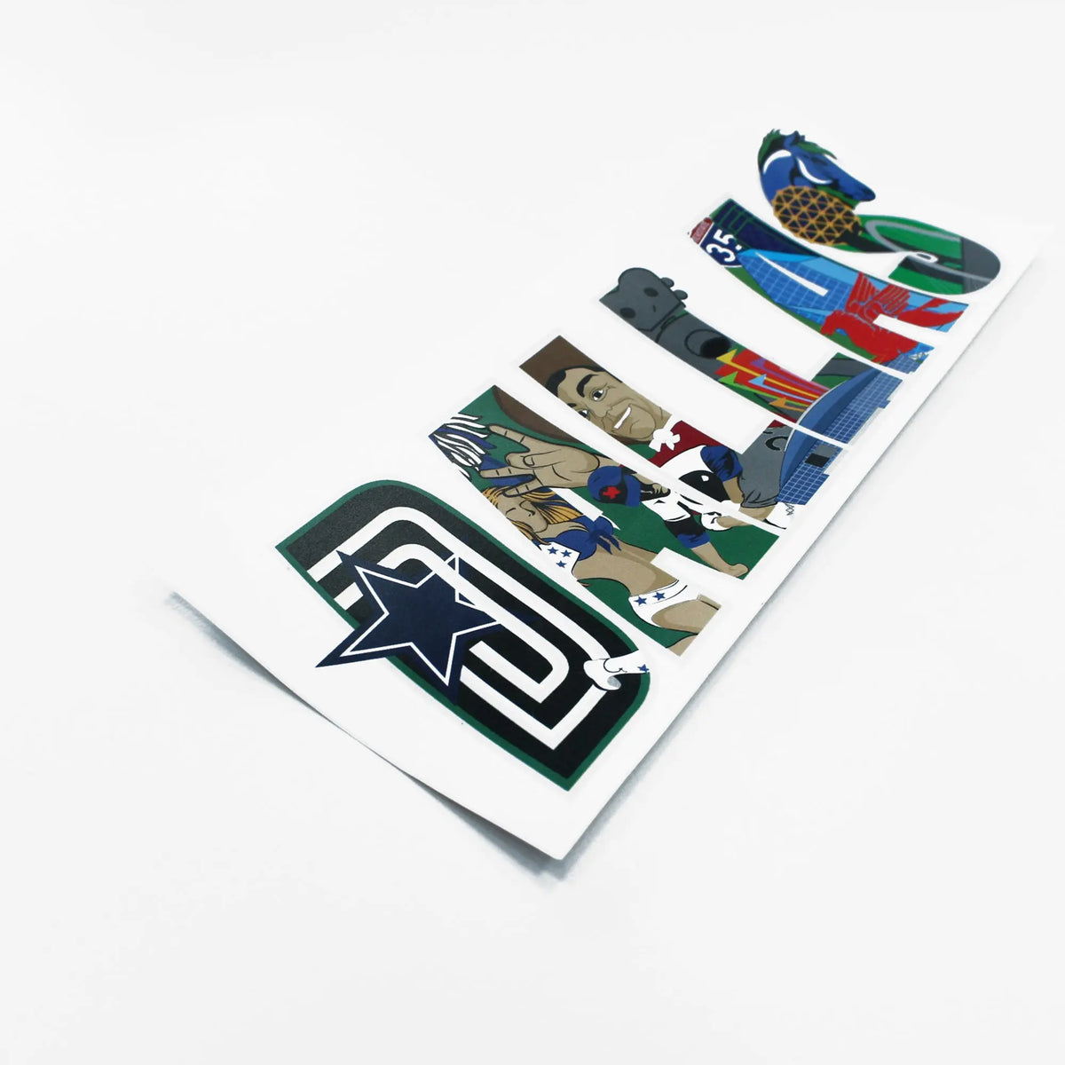 Dallas Texas Large Iconic Collage Bumper Sticker – Patch Collection