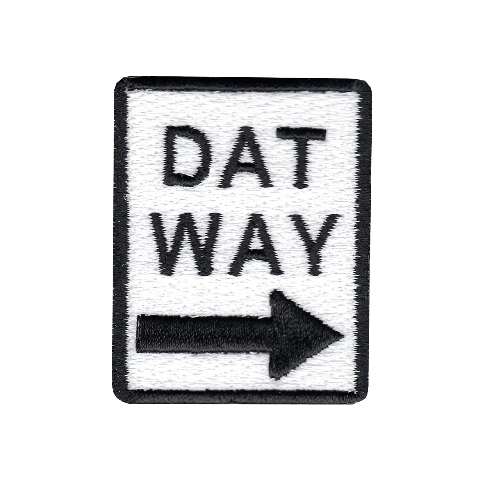 Dat Way Street Sign Iron On Applique Patch