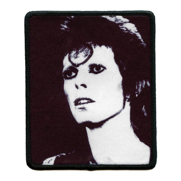 David Bowie Portrait Patch Icon Bolt Glam Sublimated Iron On