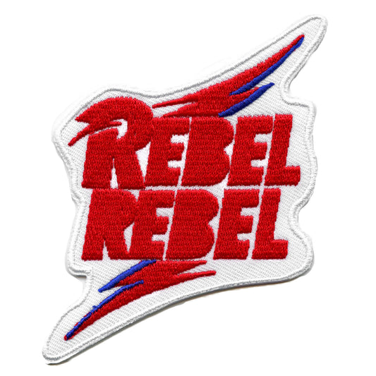 David Bowie Rebel Rebel Patch Icon Bolt Glam Embroidered Iron On