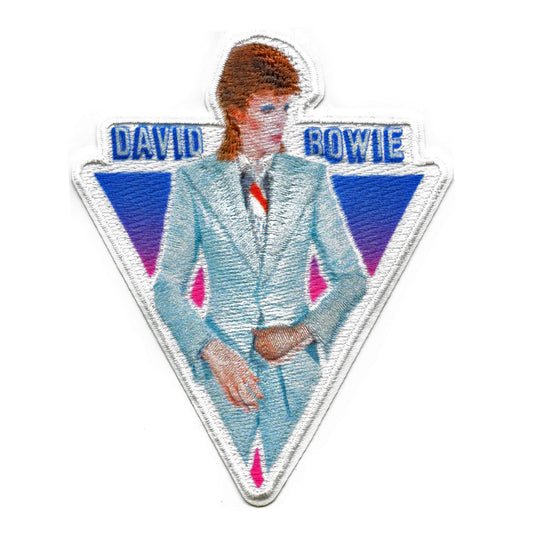 Official David Bowie Patch Blue Suit Embroidered Iron On 