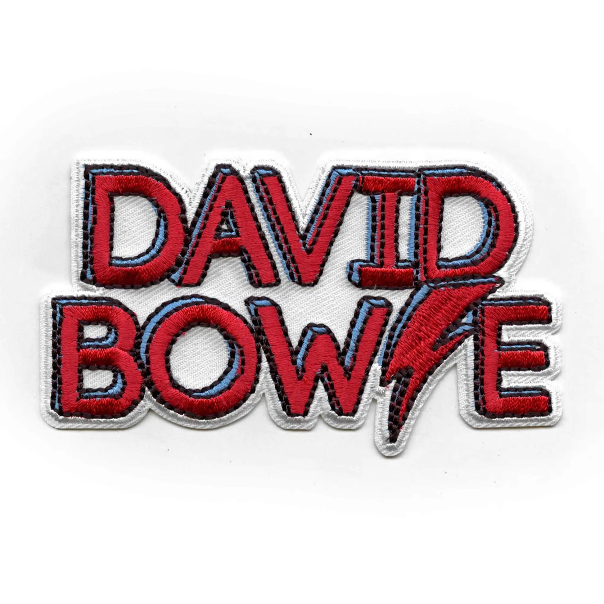 David Bowie Bolt Name Patch Icon Glam Rock Embroidered Iron On