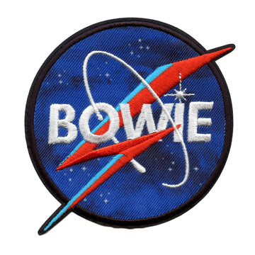 Official David Bowie Patch NASA Bolt Embroidered Iron On 