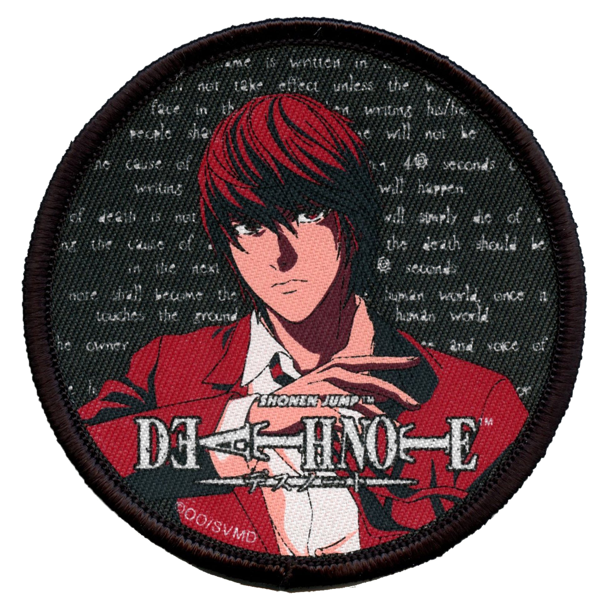 Death Note Light Yagami Patch Round Kira Sublimated Iron On 
