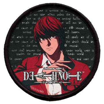 Death Note Light Yagami Patch Round Kira Sublimated Iron On 
