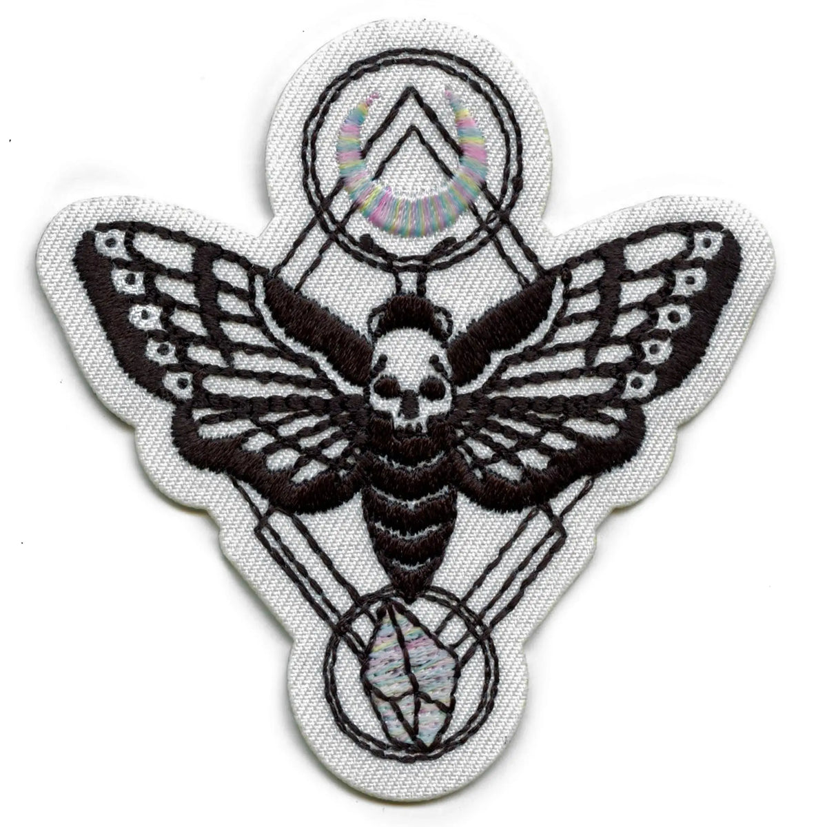 Deaths Head Moth Patch With Moon Crystal EXCLUSIVE Embroidered Iron On ...