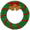Decorated Christmas Wreath Embroidered Iron On Patch 