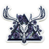 Floral Deer Skull Triangle Patch EXCLUSIVE Embroidered Iron On 