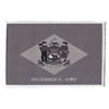 Delaware Patch State Flag Grayscale Embroidered Iron On 