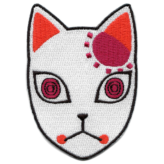 Demon Slayer Tanjiro's Mask Patch Fox Warding Mask Embroidered Iron On 