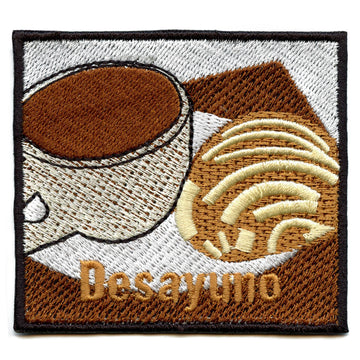 Mexican Sweet Bread Concha And Coffee Desayuno Embroidered Iron On Patch 