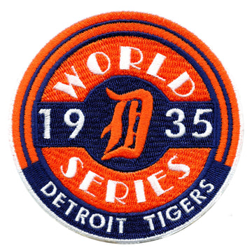 Detroit Tigers AL Patch Blue Orange Jersey Men L S13