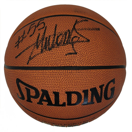 Houston Rockets Dikembe Mutombo #55 Steve Francis Autographed Basketball 