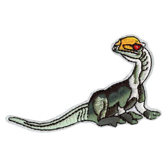 Edmontosaurus Green With Orange Bill Dinosaur Embroidered Iron On Patch 