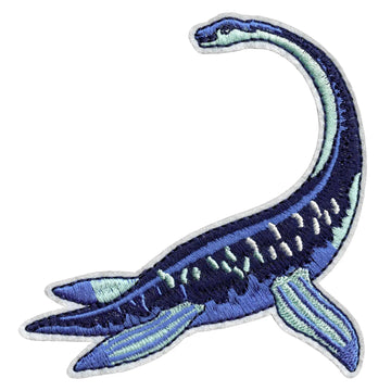 Elasmosaurus Platyurus Blue Water Aquatic Reptile Plesiosaur Embroidered Iron on Patch 