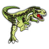 T-Rex Roaring Green Dinosaur Embroidered Iron On Patch 