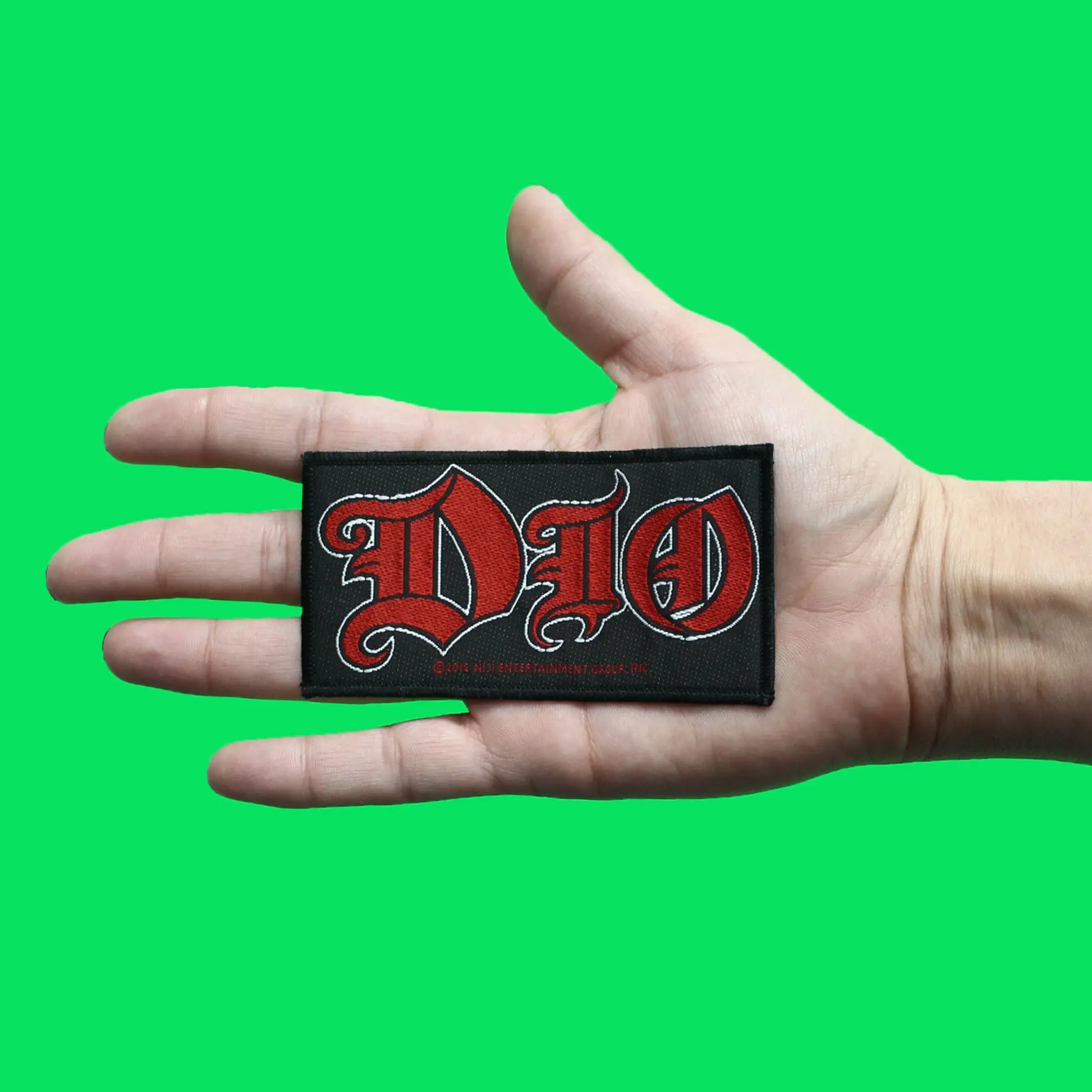 Dio Red Logo Patch Metal Rock Band Woven Iron On