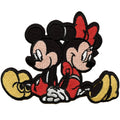 Mickey And Minnie Sitting Patch Disney Love Mouse Embroidered Iron On