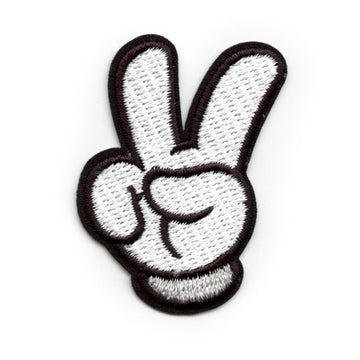Mickey Mouse Peace Hand Patch Animals Kids Movie Embroidered Iron On