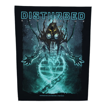 Disturbed Evolution Hooded Back Patch 2018 Album XL Woven Sew On 