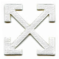 White Crossing Arrows Embroidered Iron On Patch